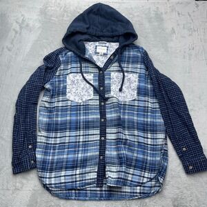 American Eagle Outfitters Blue Plaid Button Down Shirt